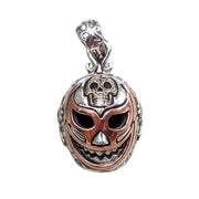 Mexican Lucha Libre Mask Sterling Silver Skull Pendant